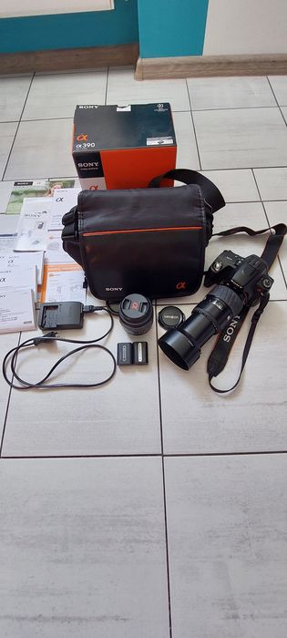 Aparat lustrzanka SONY Alfa 390 + obiektywy !