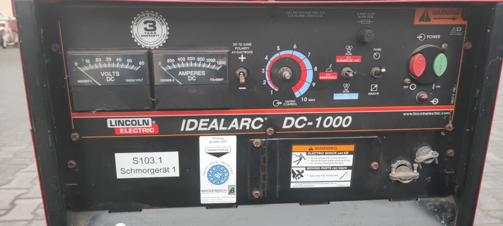 Spawarką lincoln dc 1000