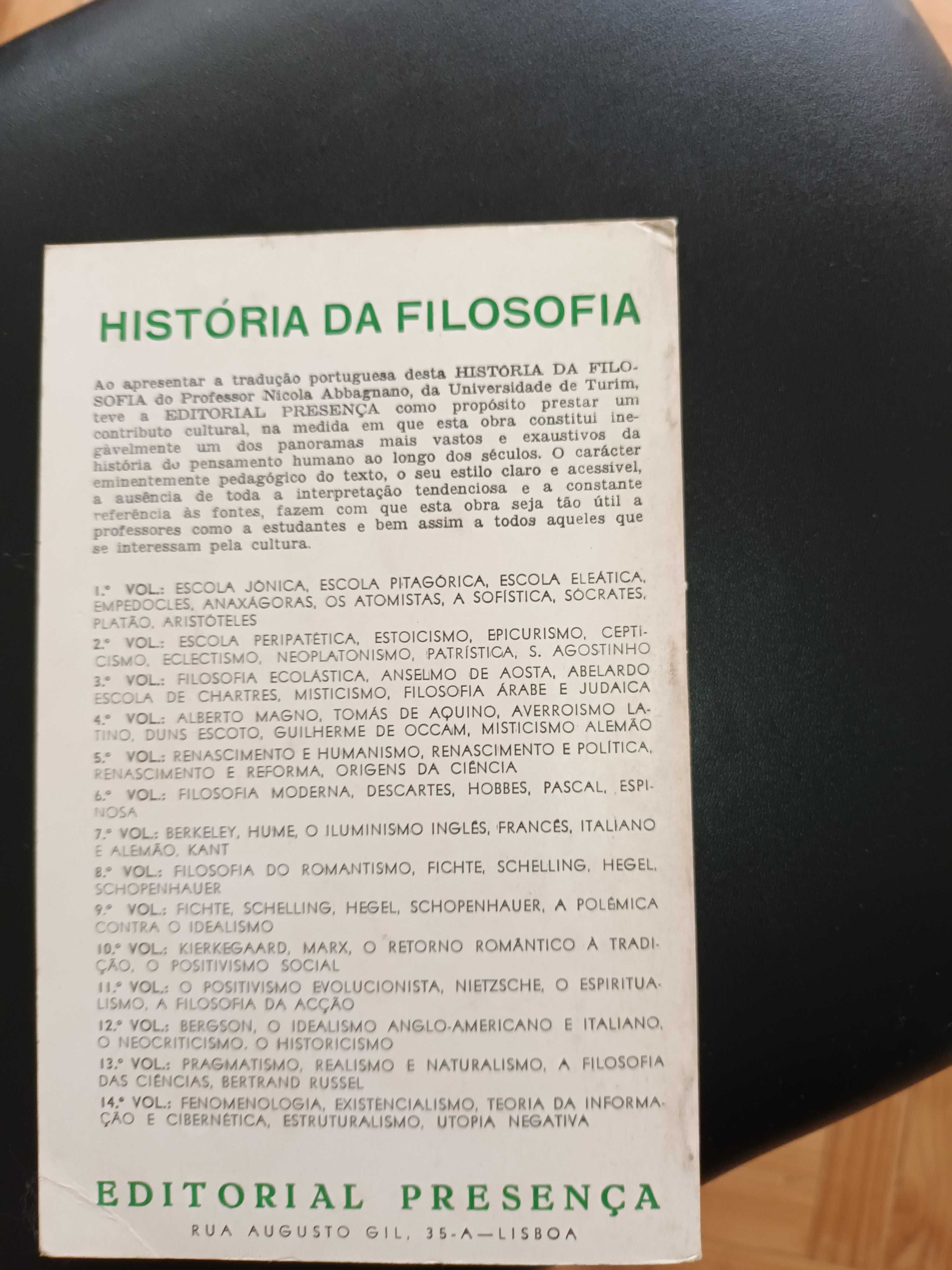 Livro de filosofia "História  da Filosofia"