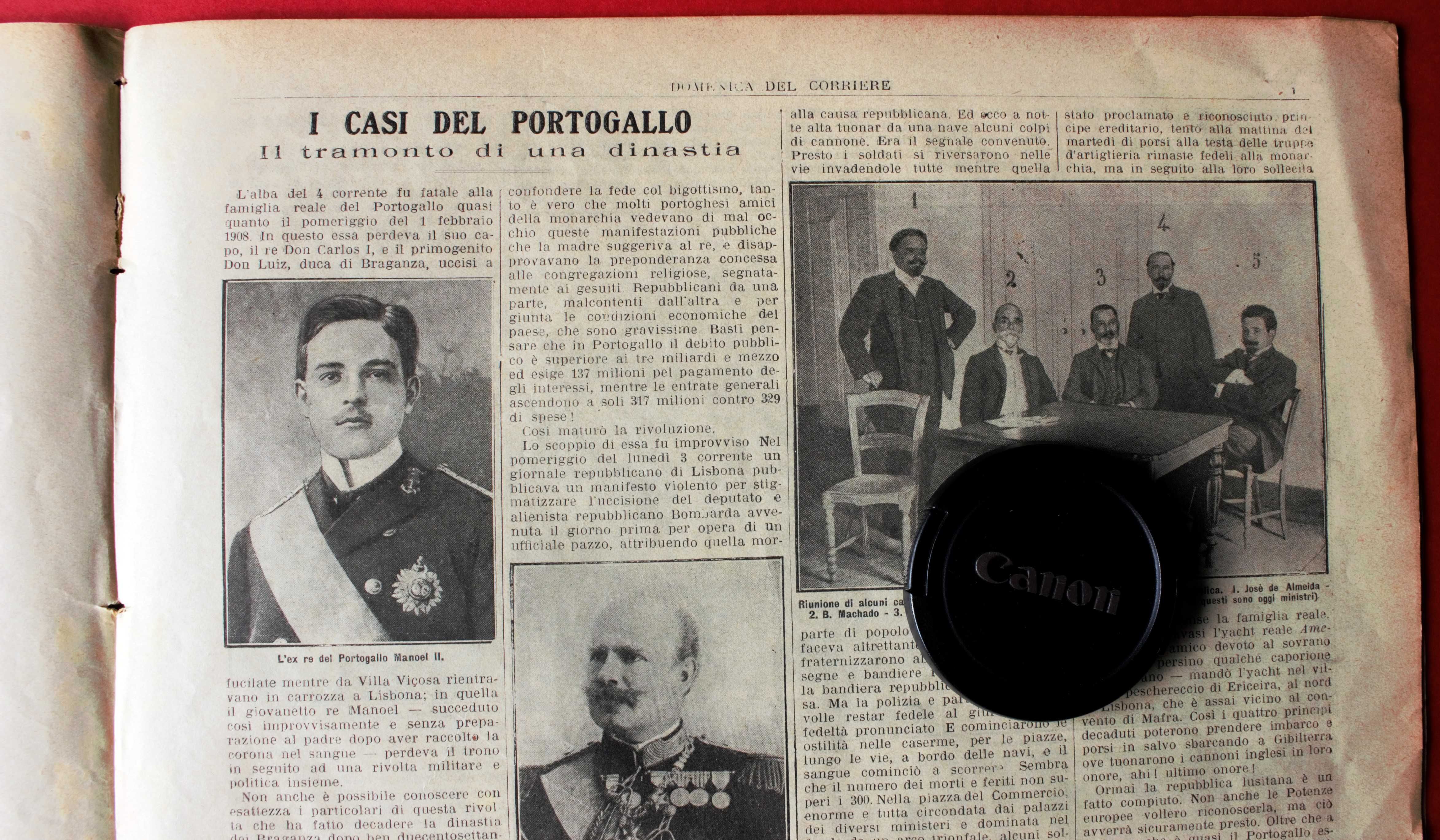 REVOLUÇÃO REPUBLICANA 1910 CORRIERE DE LA SERA JORNAL COMPLETO RARO