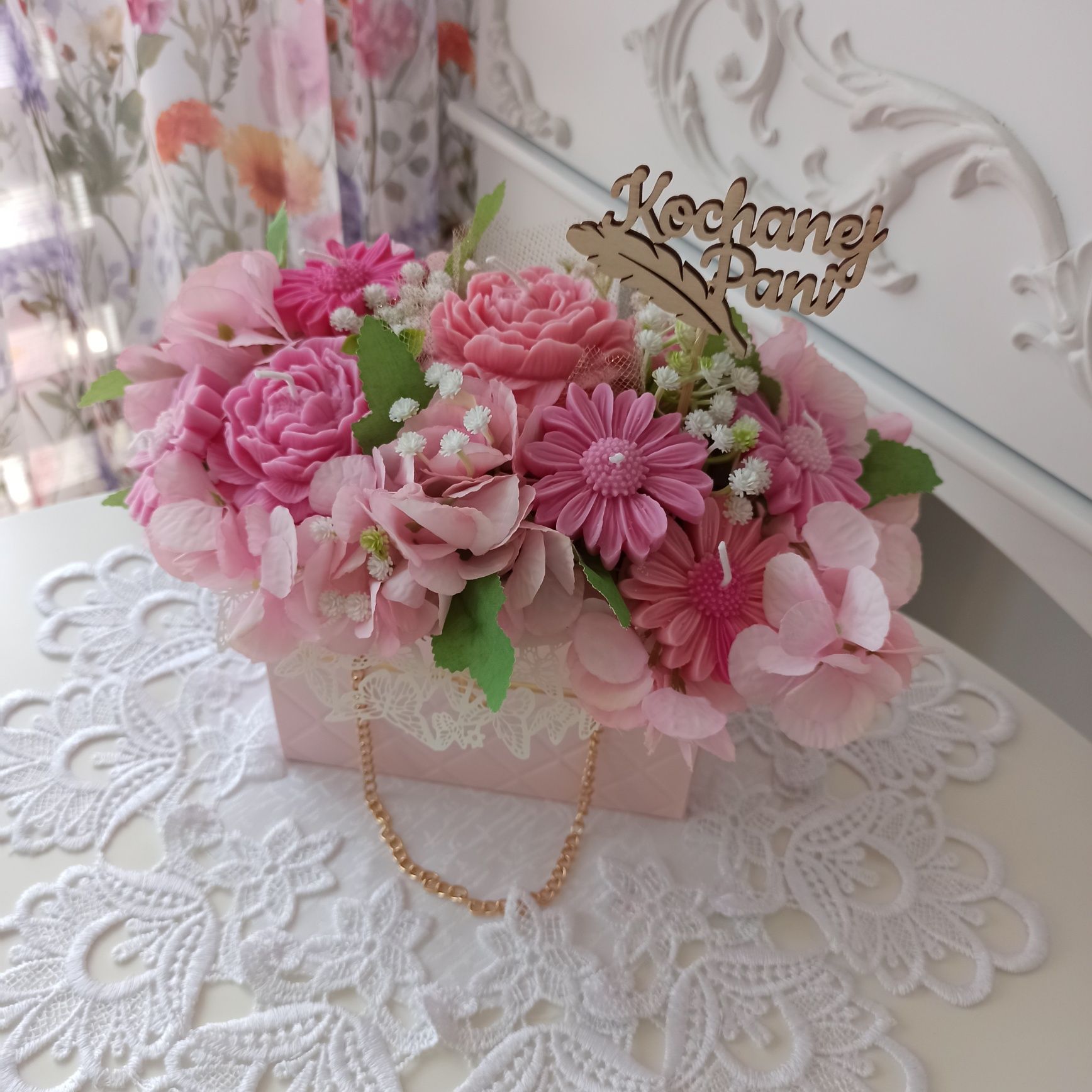 Flower box ze świec sojowych