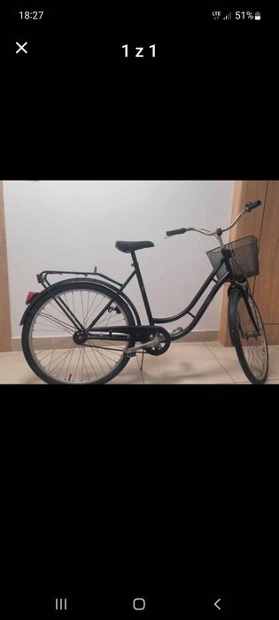 Rower damka z koszykiem