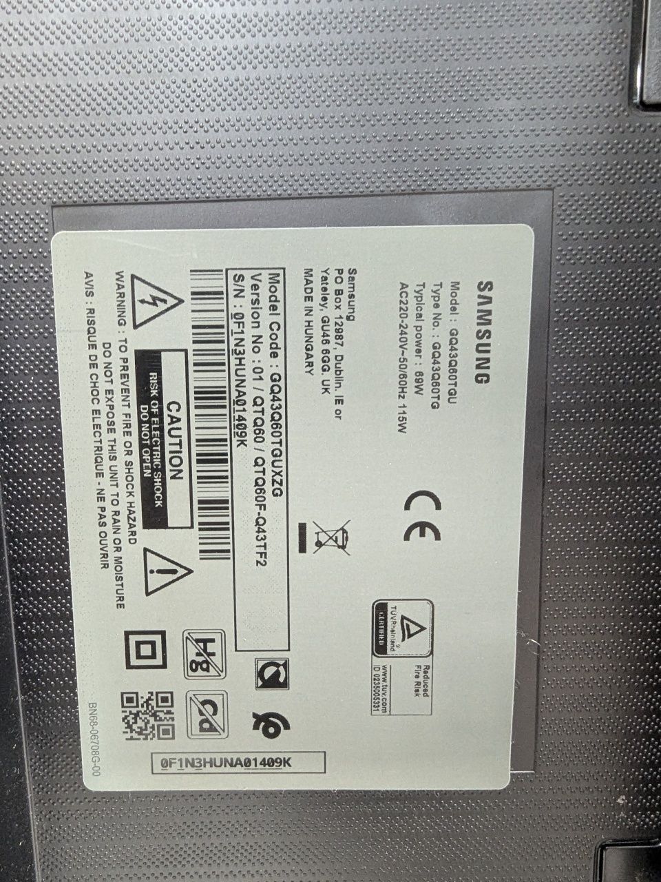 Samsung GQ43Q60T QLED телевізор 4K SmartTV