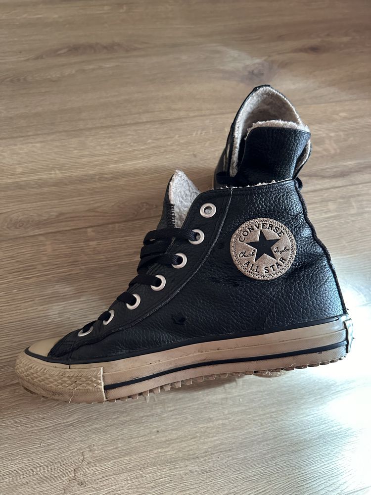 Высокие кожаные кеды Coverse All star 39