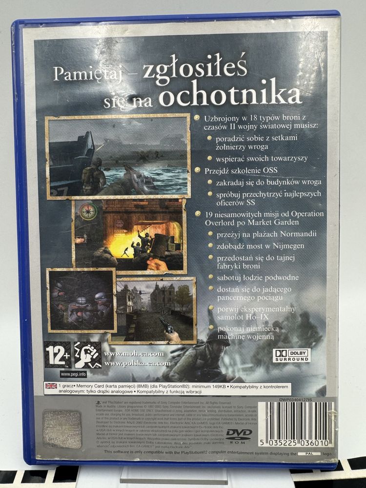 Medal of Honor Frontline Ps2 Gwarancja
