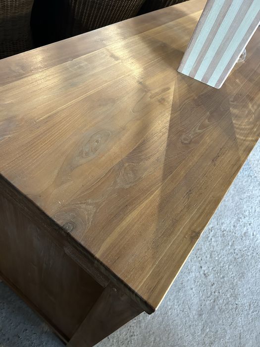 Komoda drewniana TEAK prosta bufet rustykalna nowoczesna