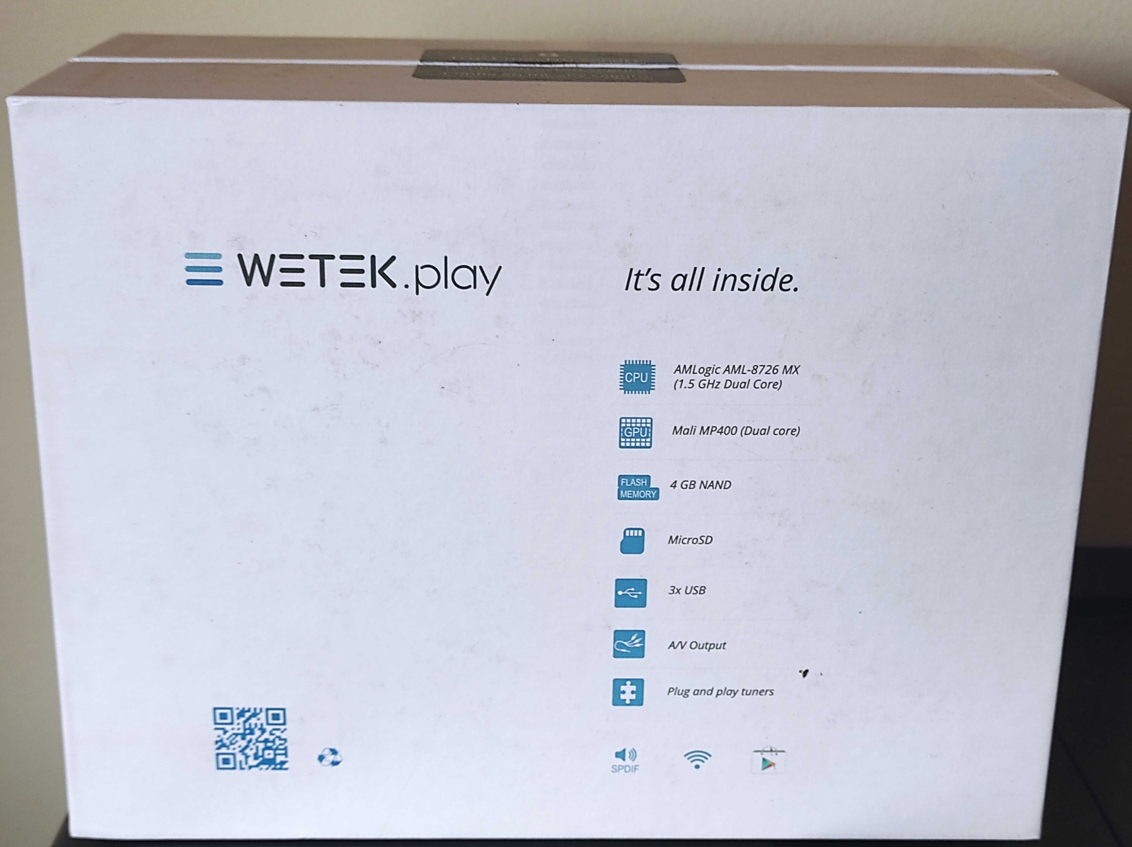 WeTek Play 1 DVB-C (cabo/terreste)