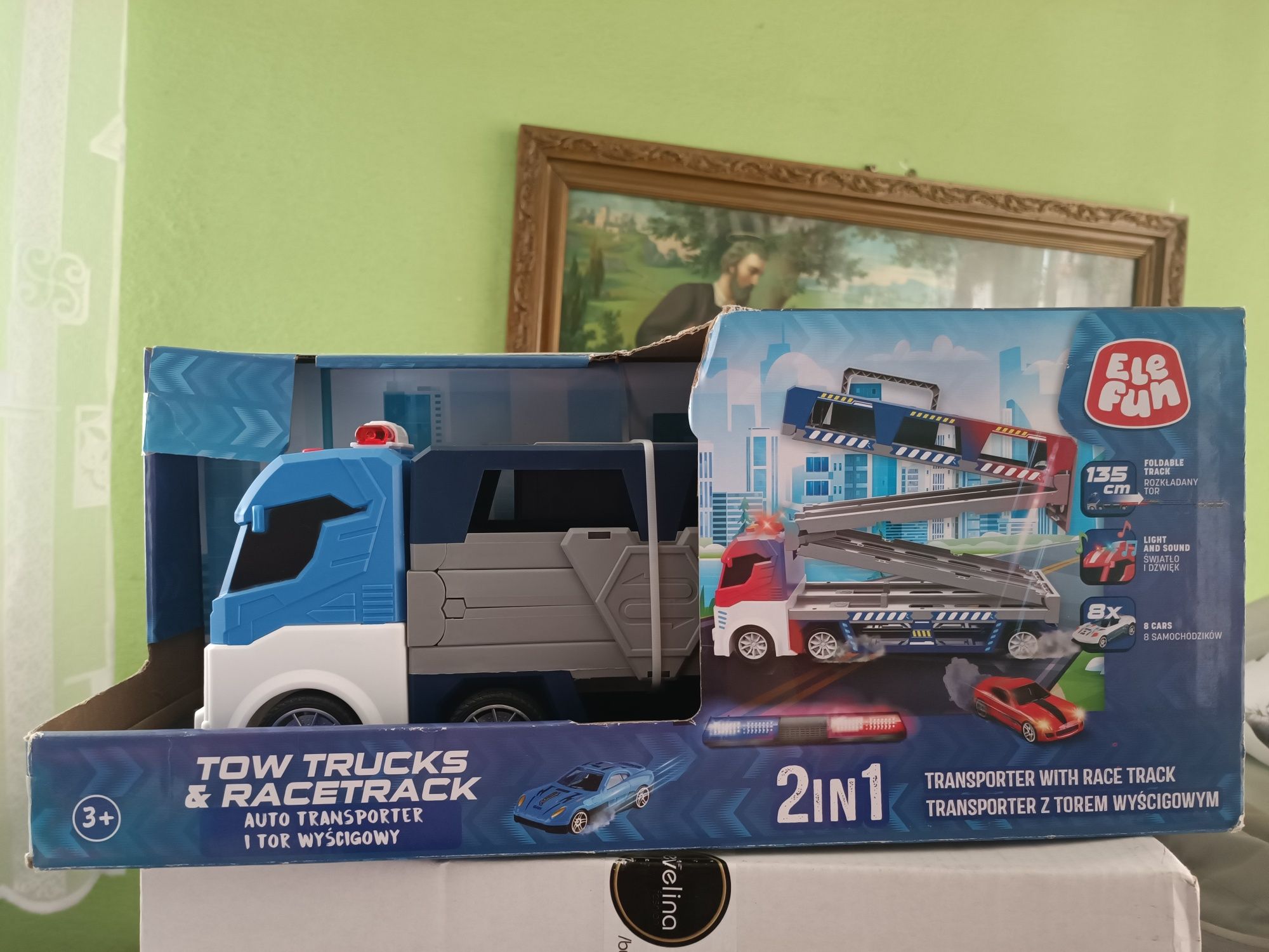 Nowe Auto transporter i tor wyścigowy interaktywne auto 2w1