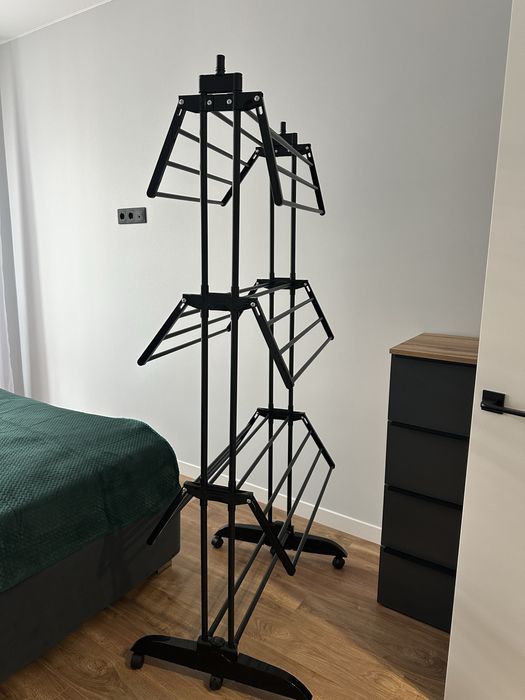 Багатоярусна сушарка органайзер для одягу. Чорна