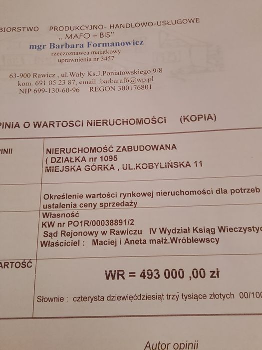 Sprzedam nieruchomość
