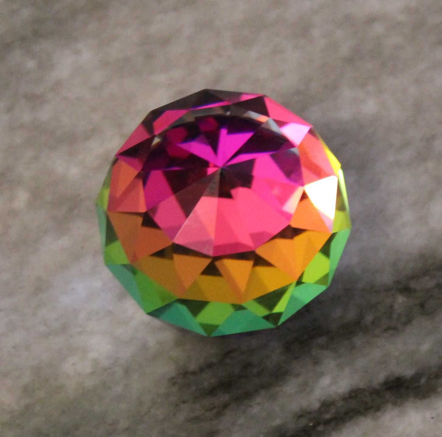 Esfera cristal pisa-papéis vintage Swarovski com 5cm.