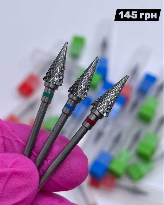 Фрези для манікюру (твердосплавні, керамічні, алмазні, силіконові)