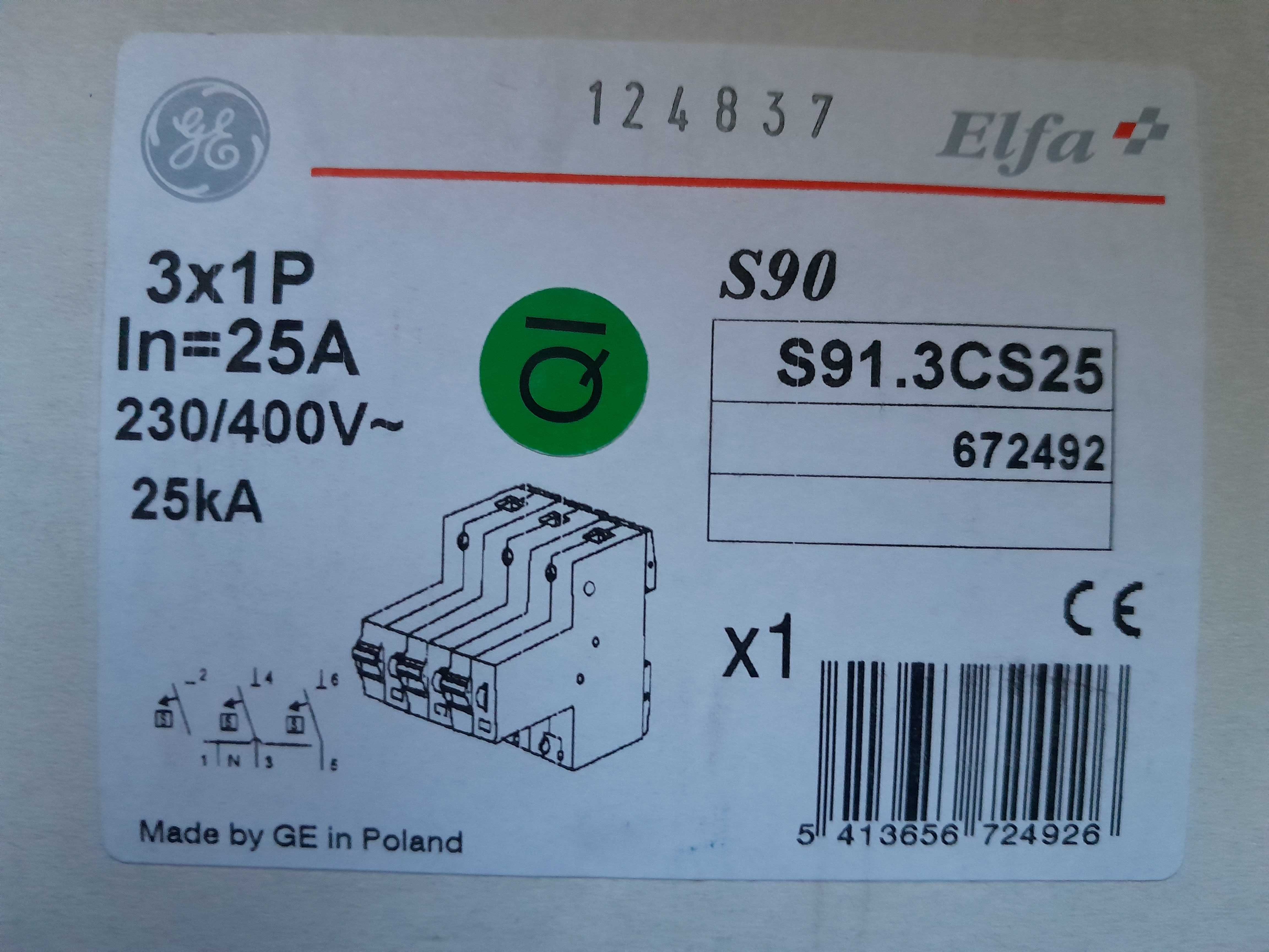 Wyłącznik selektywny S91.3 CS25 2szt.