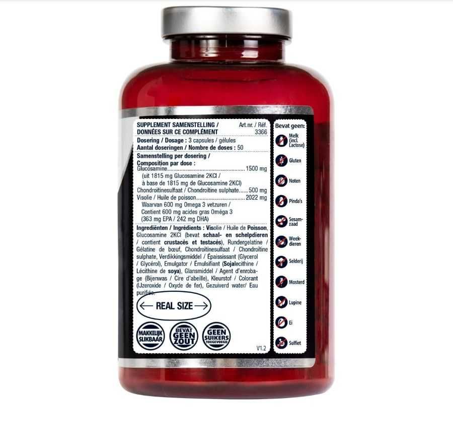 Lucovitaal Glucosamine Chondroitine Visolie 150sz