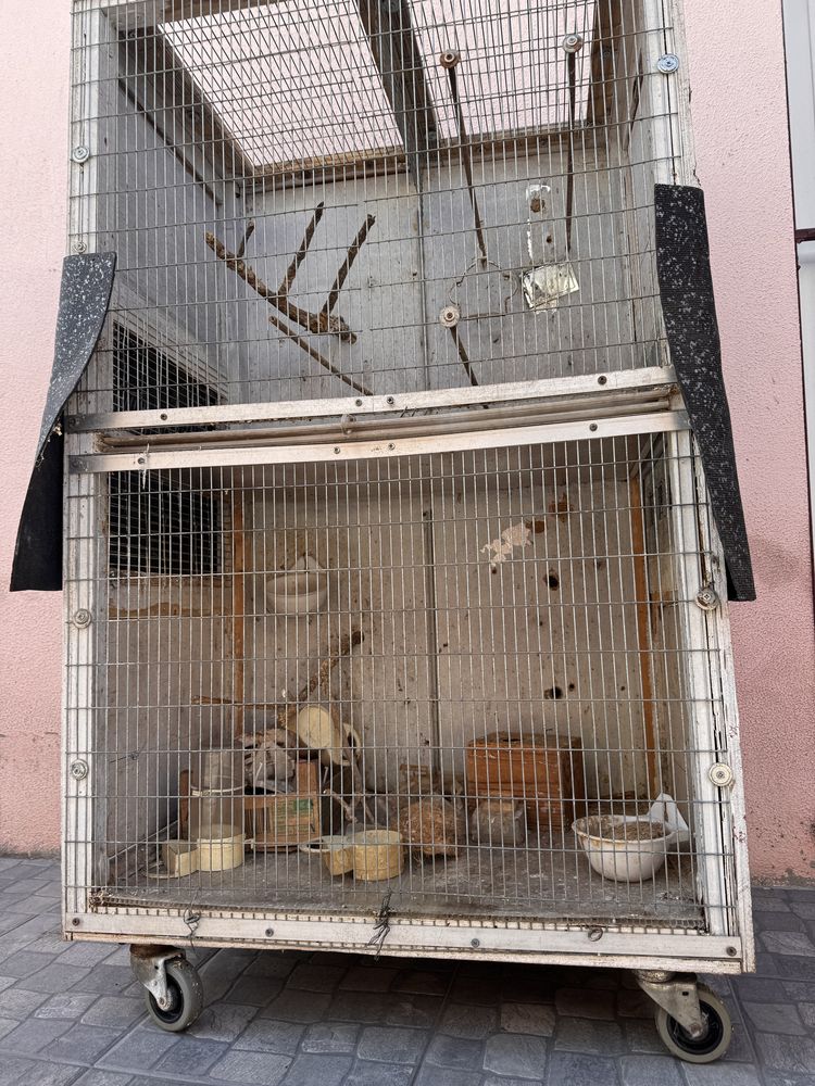 Gaiola dupla para passaros e animais pequenos