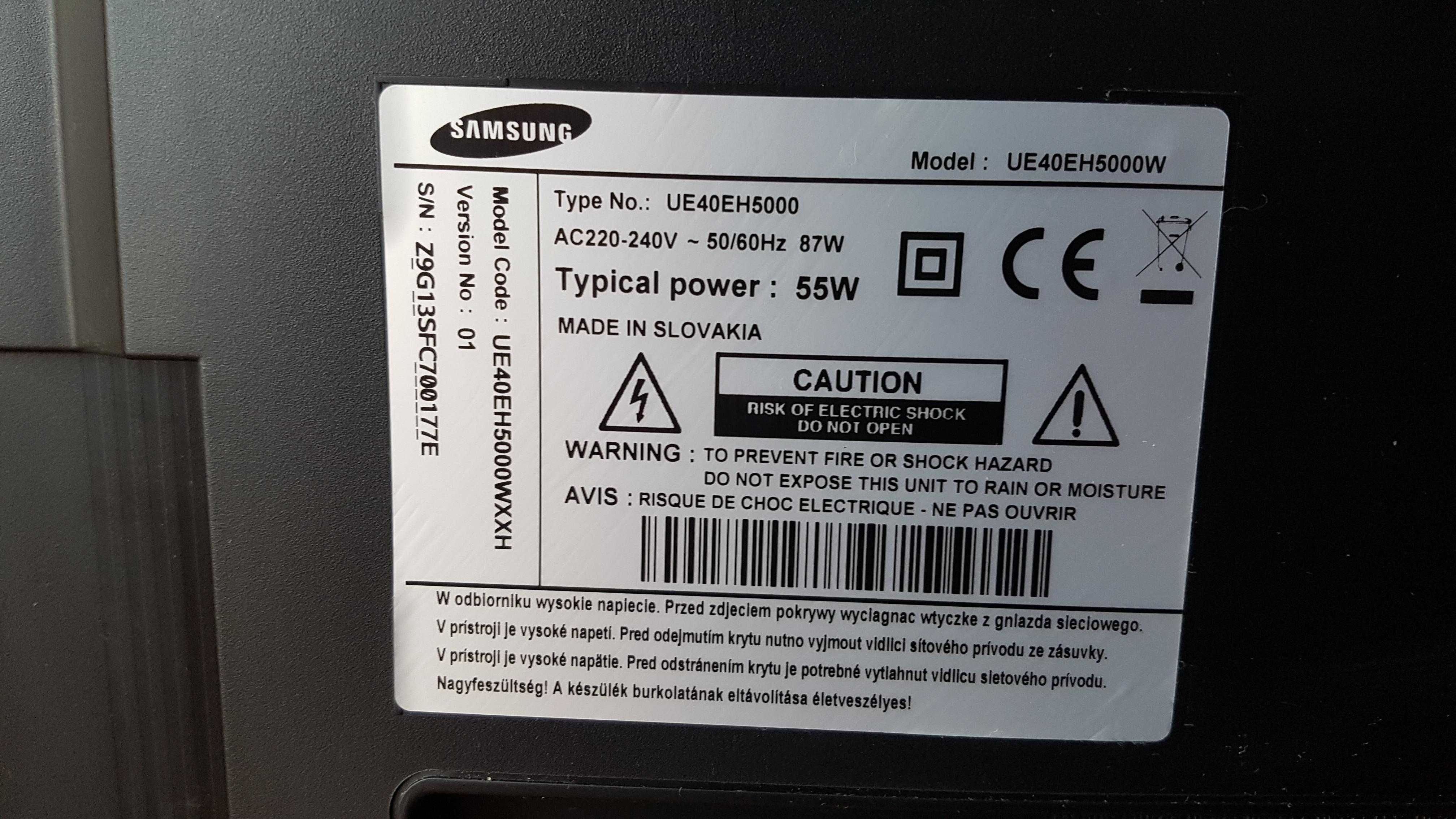 Telewizor LED Samsung UE40EH5000 40" TV Full HD czarny + pilot