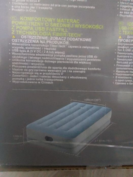 Materac dmuchany jedno osobowy nowy