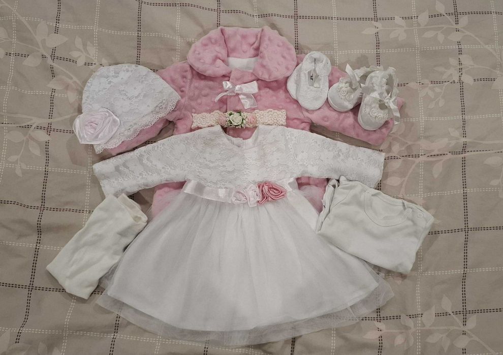 Komplet do chrztu dla dziewczynki r68
