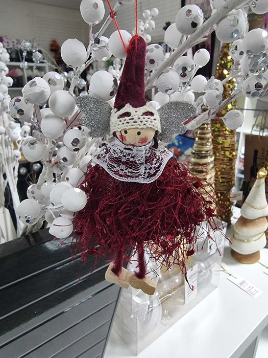 Zawieszki aniołki choinkę zawieszka choinkowa anioły aniołów czerwone