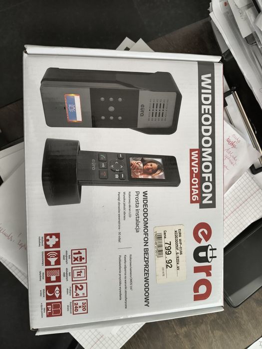 Wideodomofon bezprzewodowy furtka mobilny Eura WVP-02A6 WVP-01A6
