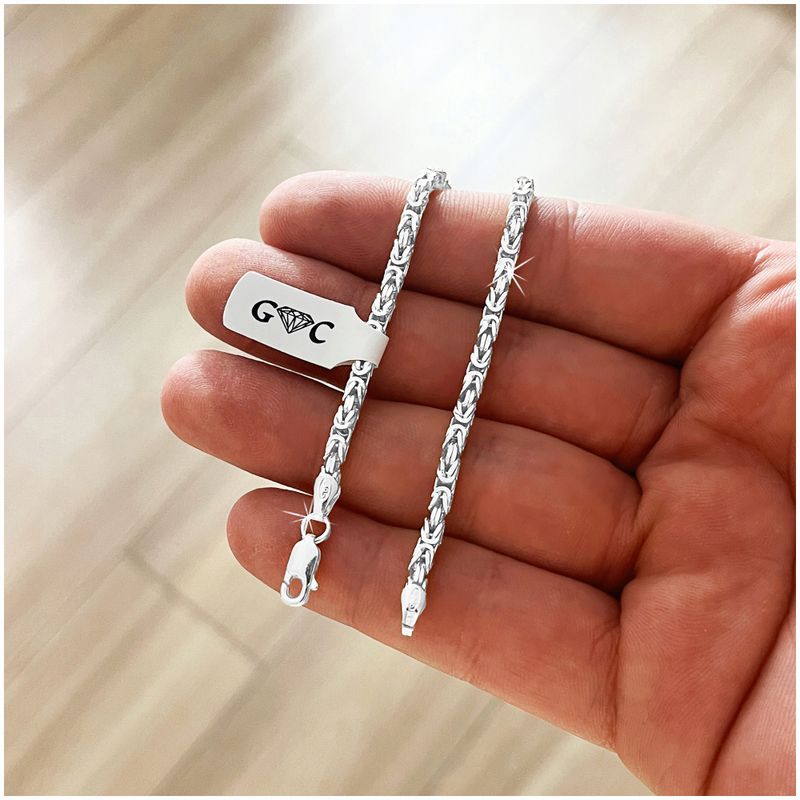 Srebrna Bransoletka Męska Splot Królewski 19cm/2,8mm Srebro 925 + Grat