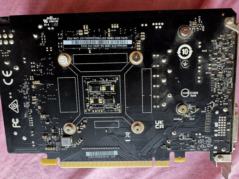 Placa de vídeo MSI GeForce GTX1650 AERO ITX 4GB OC GDDR6 HDMI DP DVI
