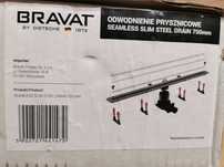 Bravat Odwodnienie prysznicowe Seamless Black Slim Steel Drain 750mm