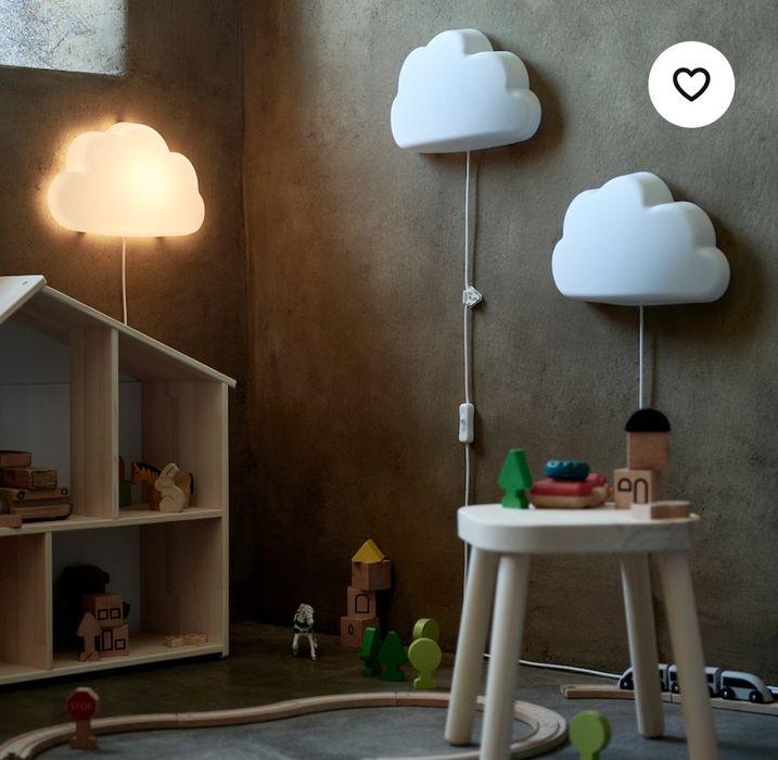 Luz forma nuvem quarto criança