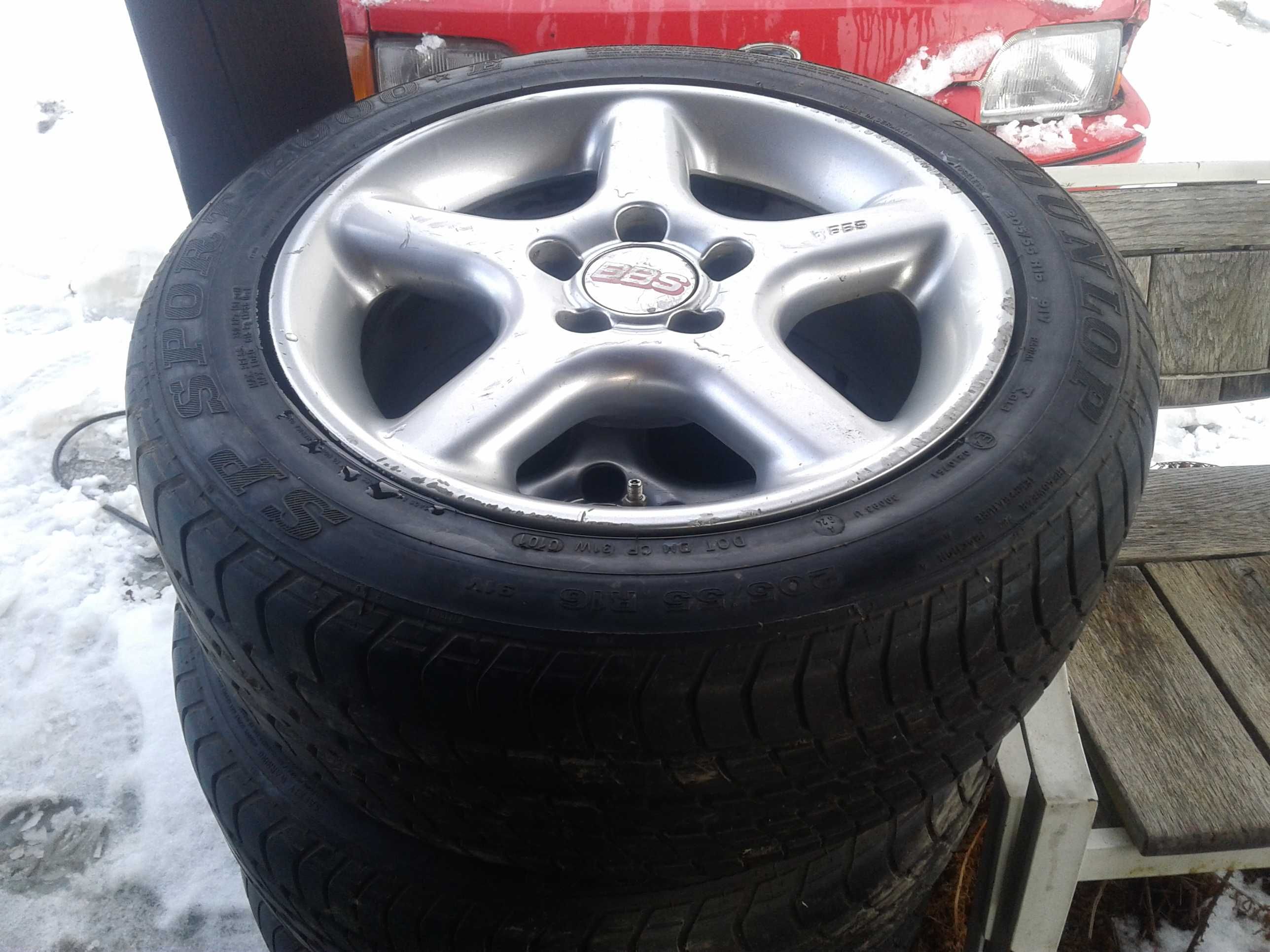 Alufelgi 16 BBS 5x112 Opony Lato 205 55 R16 VW AUDI SEAT SKODA