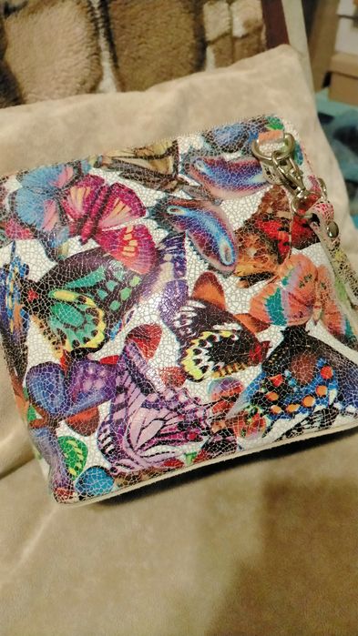 Torebka włoska listonoszka - skóra naturalna Vera Pelle