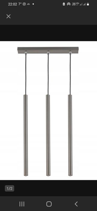 Lampa wisząca 3 pkt Sigma Sopel grafit