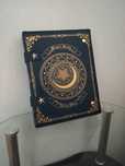 Granatowa torebka na ramię "Magic Book", księga magii, witch spell bag