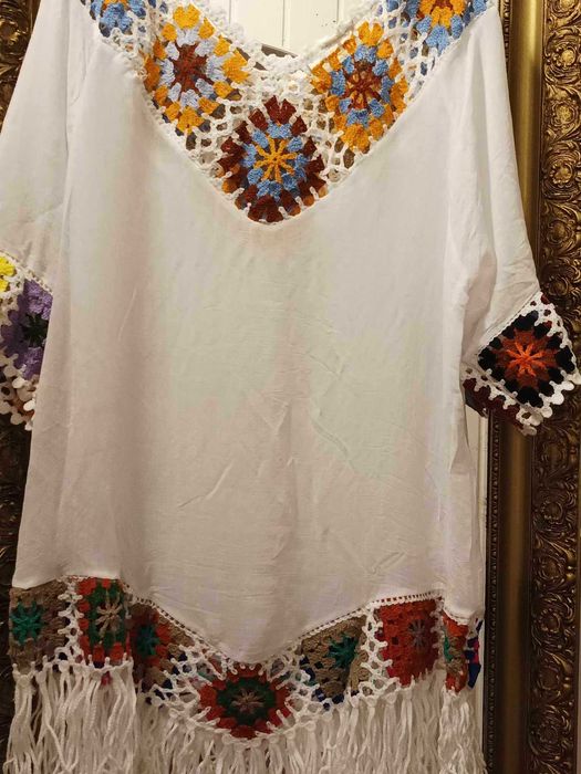 Tunika damska boho biała.