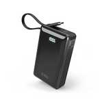 Powerbank SBS 20000 mAh 20 W z wbudowanym kablem USB-C i wyświetlaczem