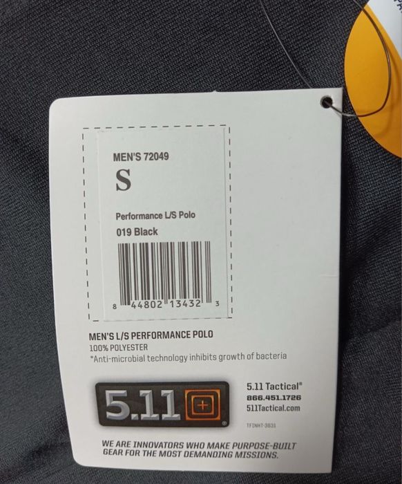 Оригінальне поло 5.11 Tactical  Performance Long Sleeve Polo Black