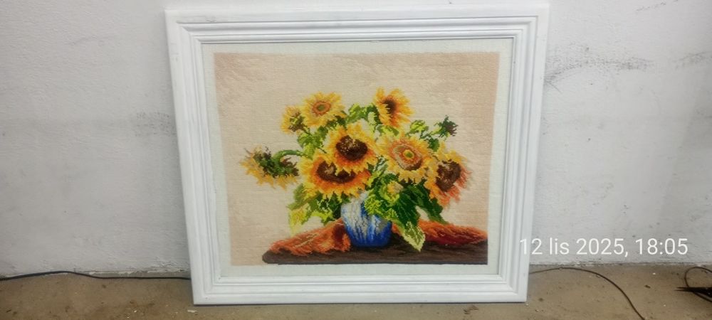 Obraz haftowany słoneczniki