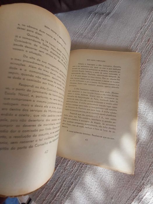 Livro antigo sobre Angola Bom Nome e Reputação José Moreira Campos