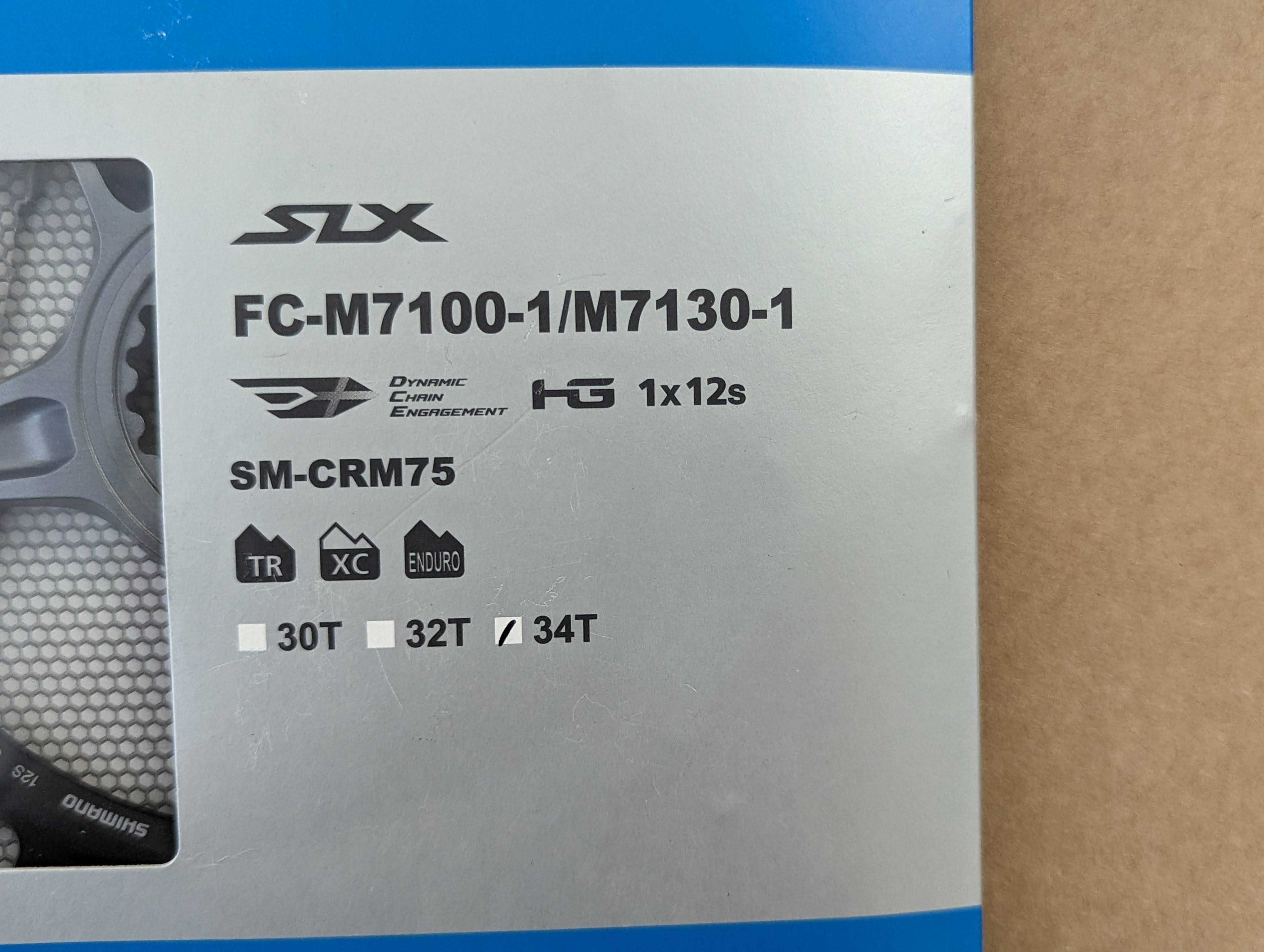 Zębatka SHIMANO SLX 34T FC-M7100/M7130 1x12S SM-CRM75