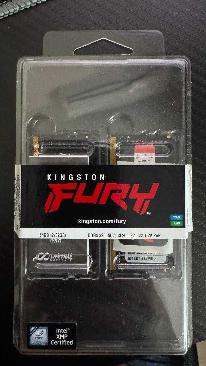 ОЗП Kingston FURY SODIMM DDR4 64GB (2x32GB) 3200Mhz (KF432S20IBK2/64)