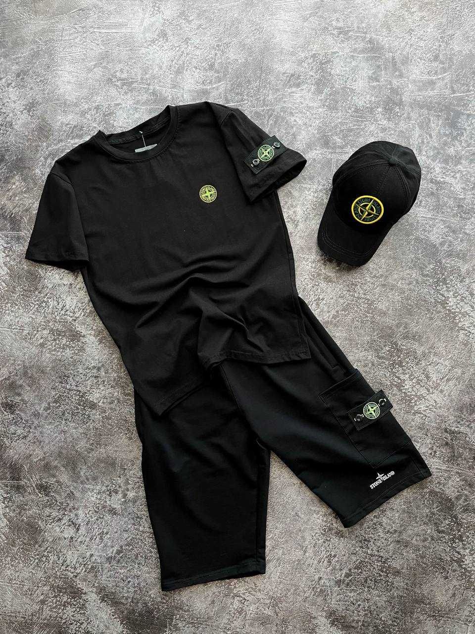 Комплект STONE ISLAND футболка + шорти + блайзер