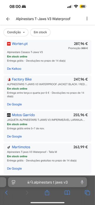 Casaco Alpinestar T-JAWS v3