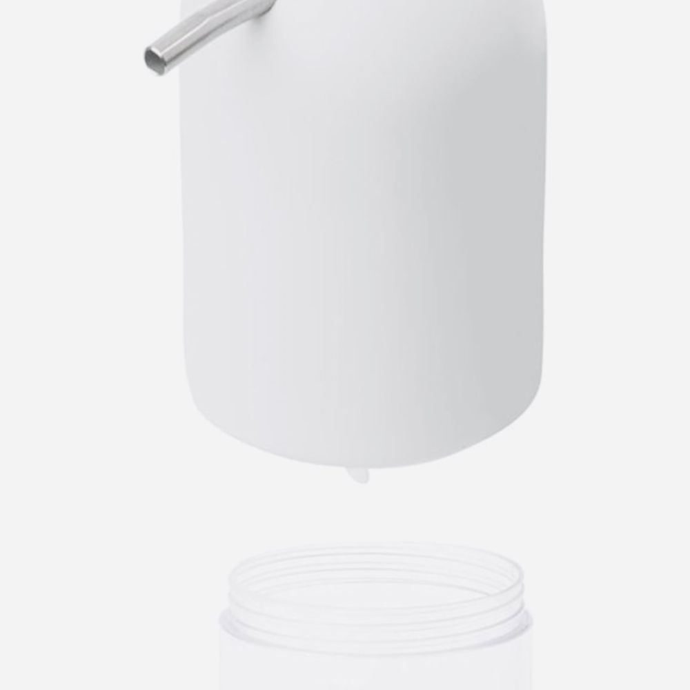 Conjunto: Dispensador de Sabão + Copo para Escovas (Branco)