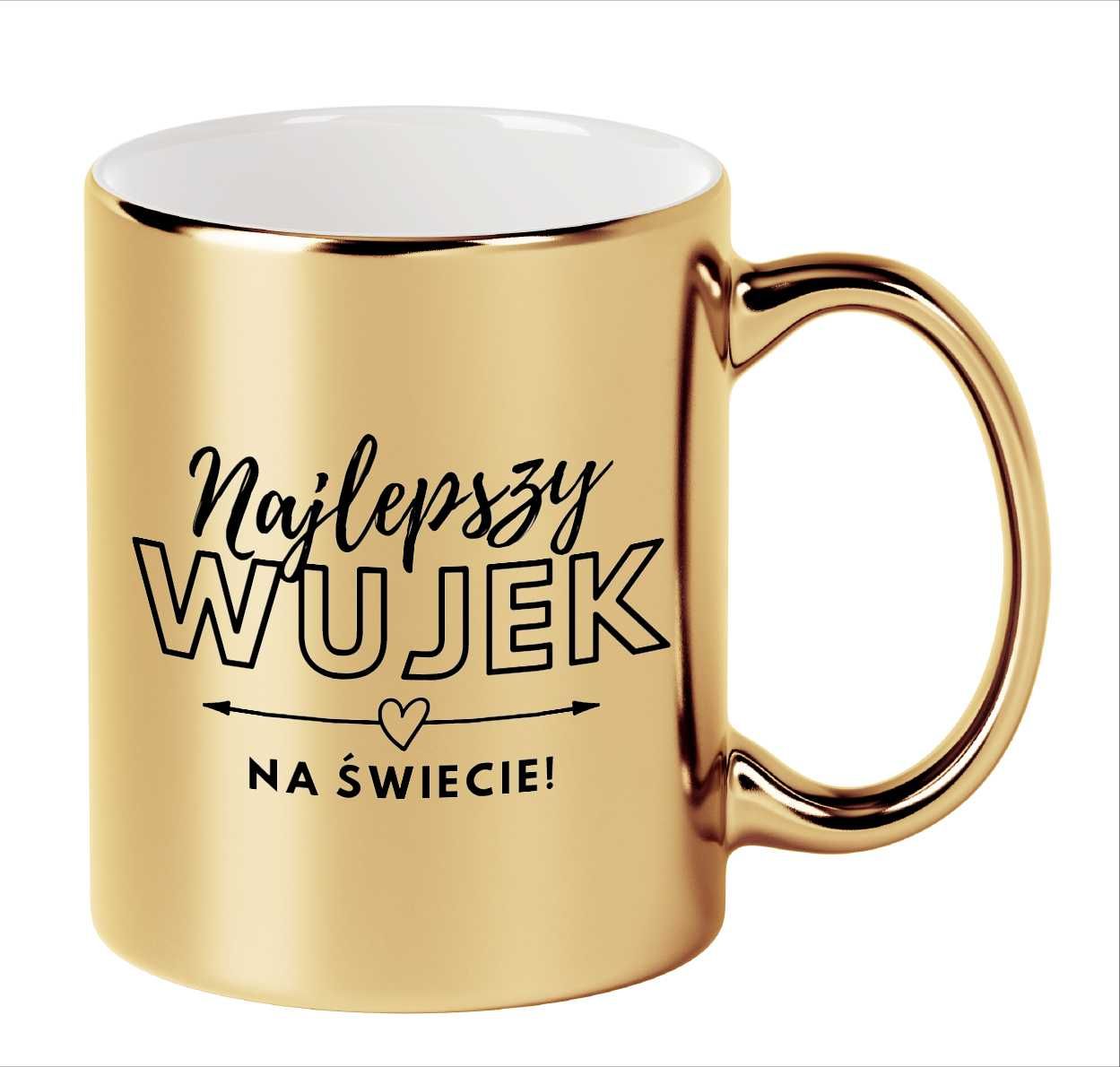 Kubek ZŁOTY dla wujka wuja na prezent NAJLEPSZY WUJEK NA ŚWIECIE