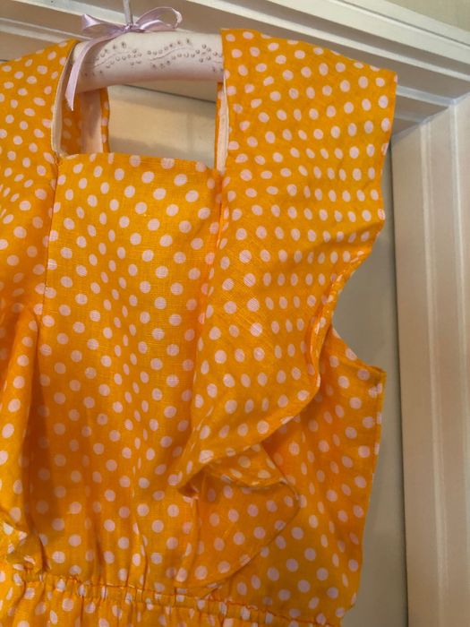 Macacão bolas amarelo T 13-14 anos menina Zara