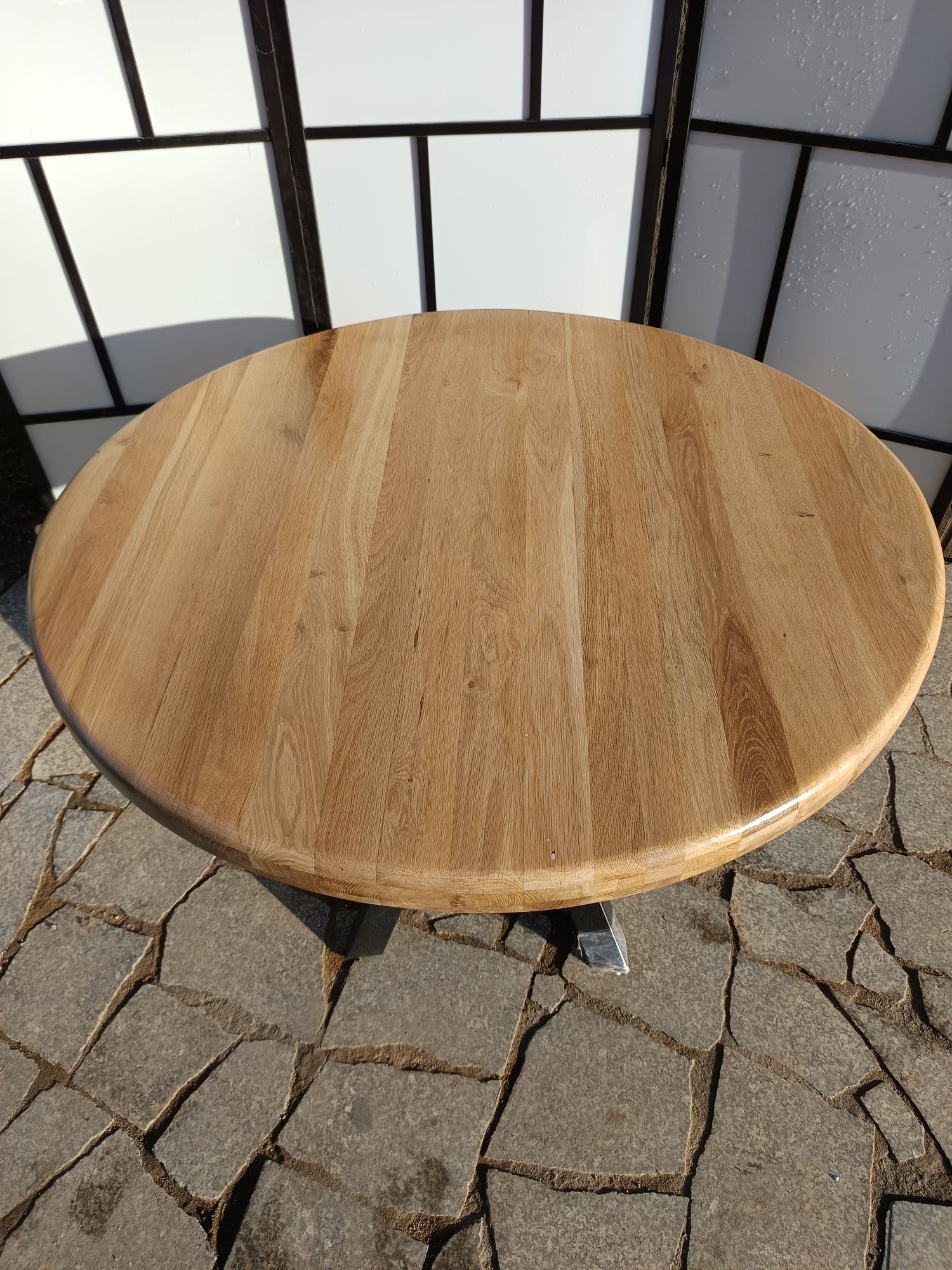 Stół okrągły w stylu loft