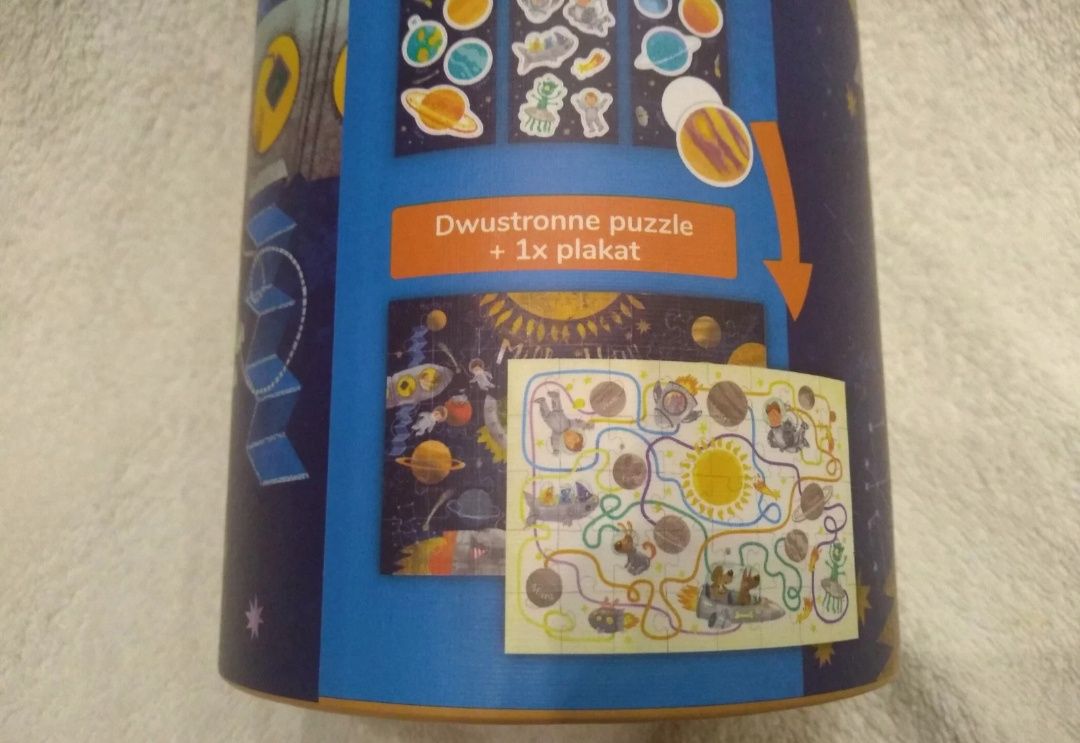 Nowe Dwustronne puzzle.kosmiczna przygoda.