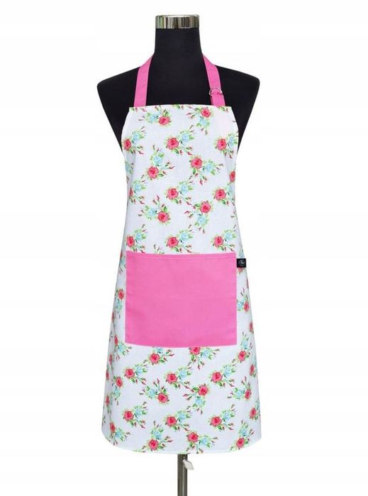 Fartuch Kuchenny Praktyczny 60x75 Bawełna z Kieszonką English Rose