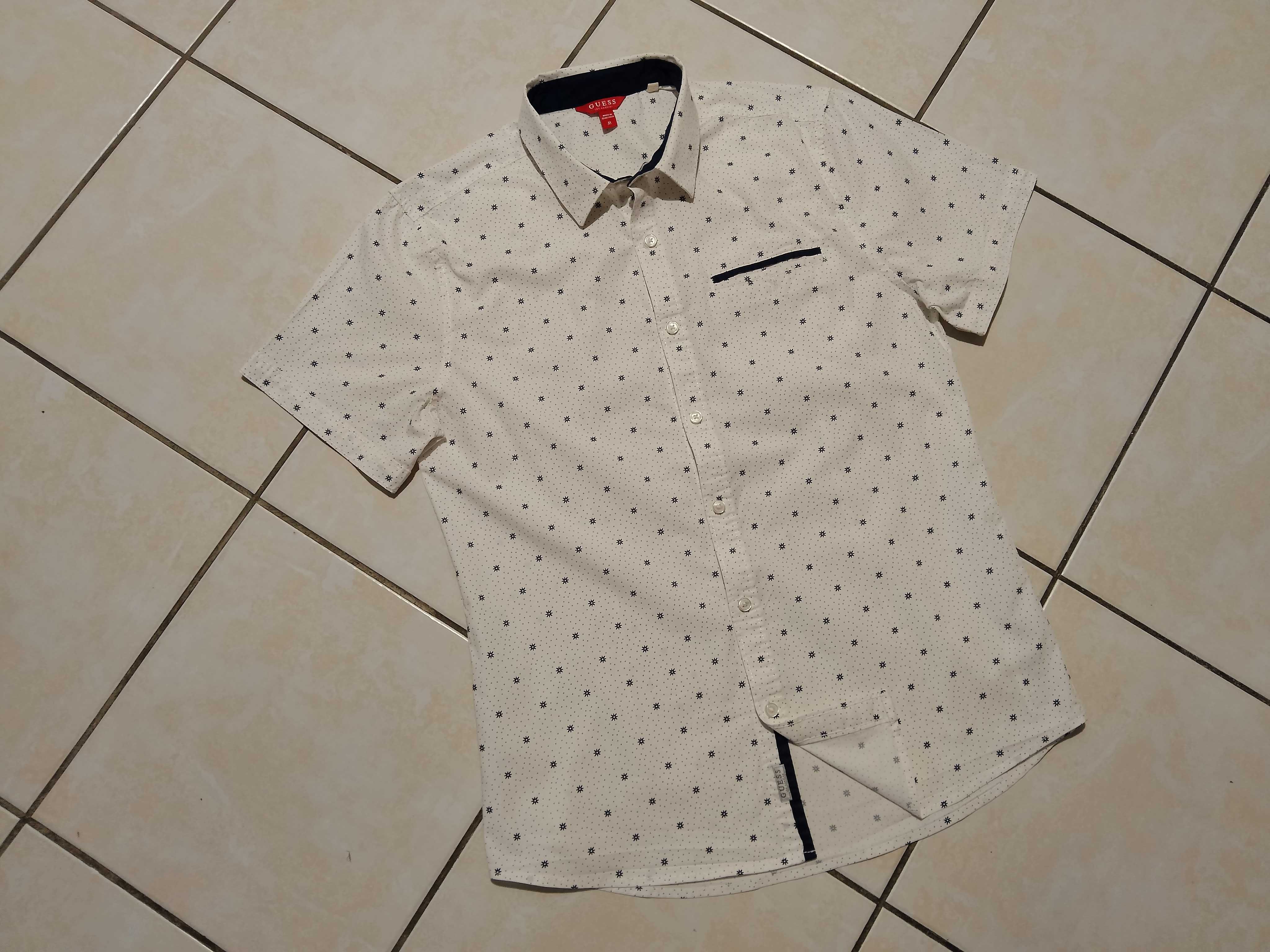 GUESS - NOWA! z LOGO Koszula Męska krótki rękaw rozmiar M