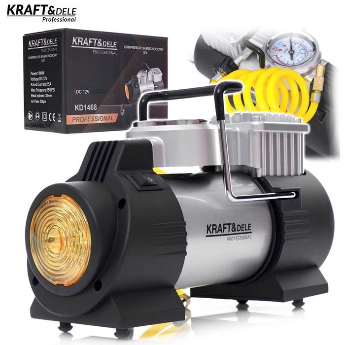 KRAFT&DELE Kompresor Samochodowy Zapalniczka 12v 190w Sprężarka KD1468