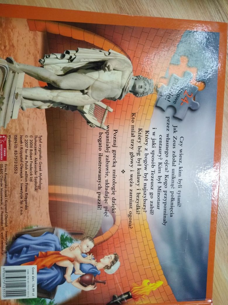 książka z puzzlami Mitologia Grecka.